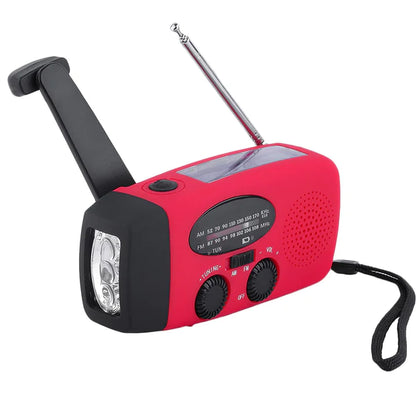 Portable Emergency Solar/Dynamo/DC & AM/FM/NOAA Radio & LED Flashlight & 1000mAh Charger Power Bank